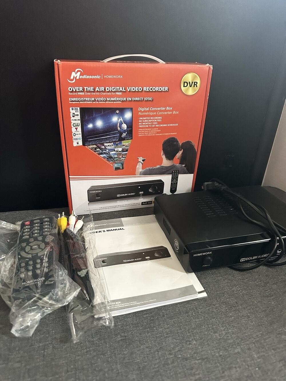 Mediasonic HomeWorx HW-150PVR-Y22 Digital Converter Box DVR Remote Open Box